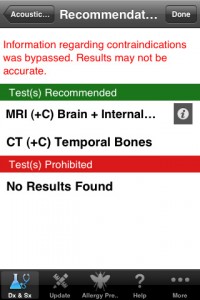 eRoentgen for the iPhone can help choose the right x ray, scan, MRI, or diagnostic test