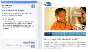 How Google Sidewiki will impact drug company websites