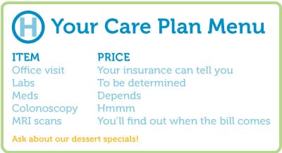 care plan menu